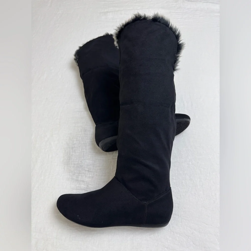 Report Faux Fur Melany Adjustable Boots Size 11 Grunge NWT